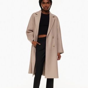 Aritzia babaton slouch wool coat Dovetail Taupe S